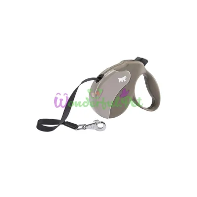 Поводок-рулетка Ferplast Amigo L Cord Dove-Grey Lead для собак cо шнуром бежево-серый 16x3,8x15 см