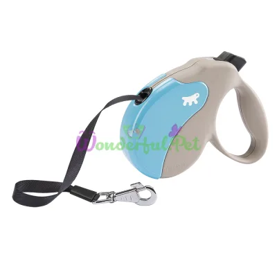 Поводок-рулетка Ferplast Amigo L Cord Beige-Blue Lead для собак cо шнуром бежево-голубой 16x3,8x15 см