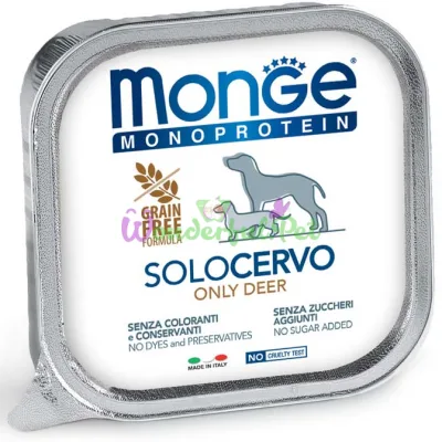 Монопротеїновий паштет MONGE DOG SOLO 100% Venison 150 г