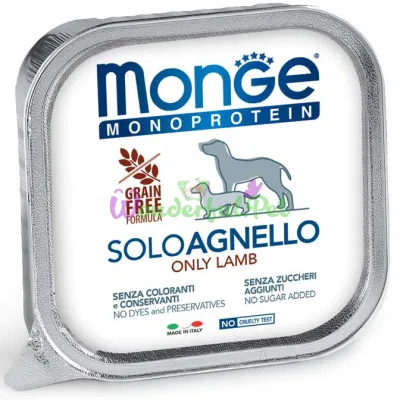 Монопротеїновий паштет MONGE DOG SOLO 100% Lamb 150 г