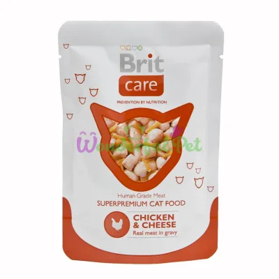 Влажный корм Brit Care Cat Chicken Cheese pouch 80 г