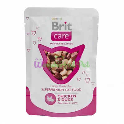 Влажный корм Brit Care Cat Chicken Duck pouch 80 г