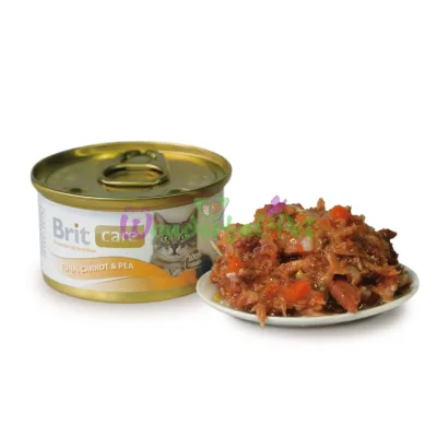 Влажный корм Brit Care Cat Tuna Carrot Pea 80 г