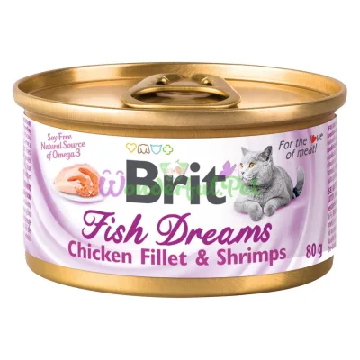 Влажный корм Brit Fish Dreams Chicken shrimps 80 г