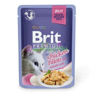 Влажный корм Brit Premium Cat Chicken Fillets Jelly pouch 85 г