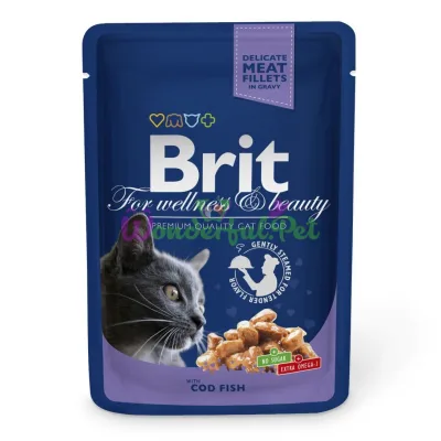Влажный корм Brit Premium Cat Cod Fish pouch 100 г