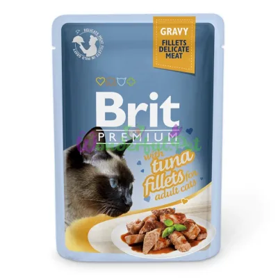 ΠΠ»Π°ΠΆΠ½ΡΠΉ ΠΊΠΎΡΠΌ Brit Premium Cat Tuna Fillets Gravy pouch 85 Π³