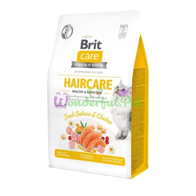 Сухой корм Brit Care Cat GF Haircare Healthy Shiny Coat 400 г