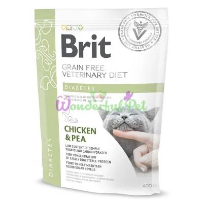Brit GF Veterinary Diet Diabetes Cat Dry Food 400 g