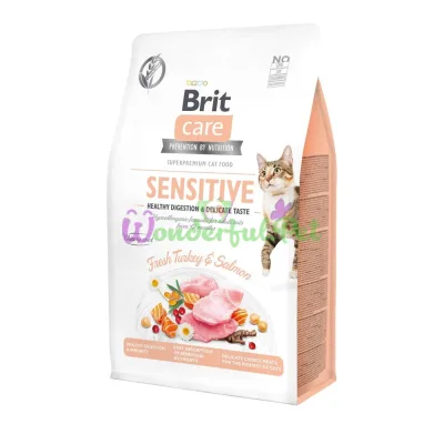 Сухой корм Brit Care Cat GF Sensitive HDigestion Delicate Taste 2 кг