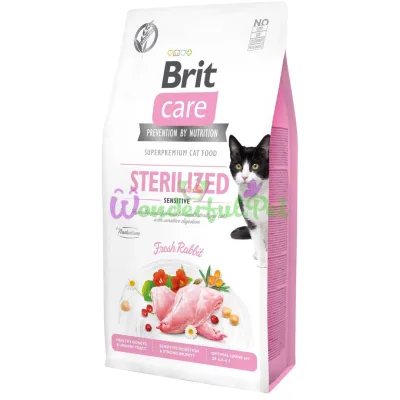 Brit Care Cat GF Sterilised Sensitive Rabbit Dry Food 7 kg