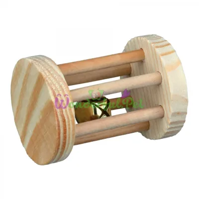 Trixie Wooden Roller Toy with Rattle 5 cm / d=3.5 cm