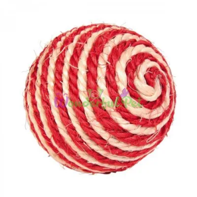 Trixie Cat Toy Rattling Ball d=6 cm (sisal, assorted colors)