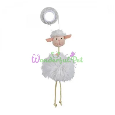 Trixie Cat Toy Sheep with Rattle on Elastic Cord 20 cm (plush)