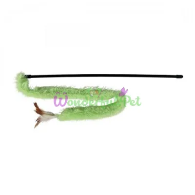 Trixie Cat Toy Wand with Ribbon and Feathers 48 cm (plush)