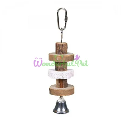 Игрушка для птиц Trixie подвесная с вулканическим камнем Natural Living 16 см (натуральные материалы)