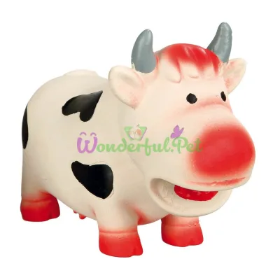 Игрушка для собак Trixie Коровка с пищалкой 19 см (латекс)
