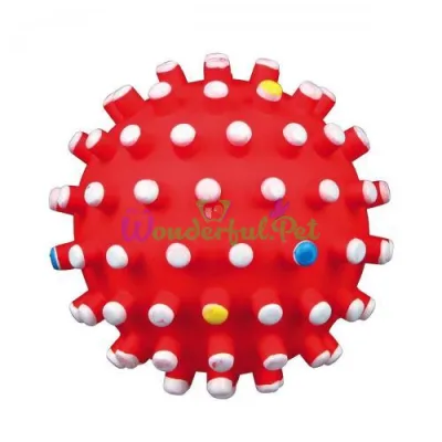 Trixie Spiky Dog Ball with Squeaker d=10 cm (vinyl, assorted colors)