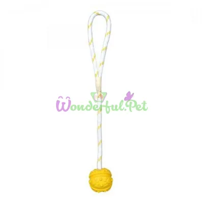 Trixie Ball on Rope with Handle 35 cm, d=7 cm (rubber, assorted)