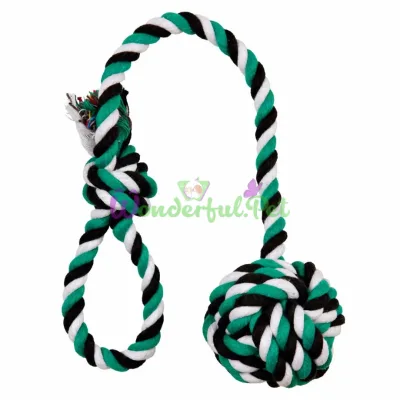 Trixie Braided Ball with Handle 50 cm, d=7 cm for Dogs (Textile, Assorted Colours)
