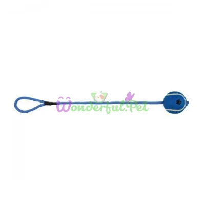 Trixie Tennis Ball on Rope with Handle 50 cm, d=6 cm for Dogs (assorted colors)