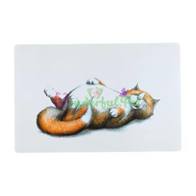 Коврик под миску Trixie Thick Cat 44 см / 28 см (белый)