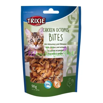 Лакомство для кошек Trixie PREMIO Chicken Octopus Bites 50 г (курица и рыба)
