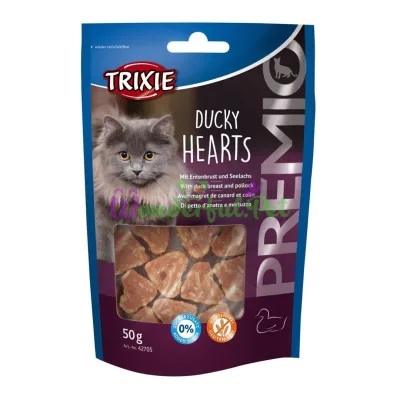 Trixie PREMIO Hearts Cat Treat 50 g (duck and fish)