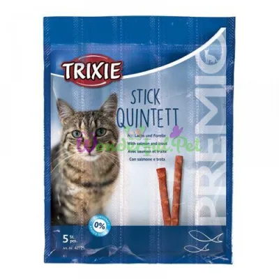 Ласощі для котів Trixie PREMIO Quadro-Sticks 5 шт (лосось і форель)