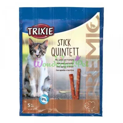 Лакомство для кошек Trixie PREMIO Quadro-Sticks 5 шт (ягненок и индейка)