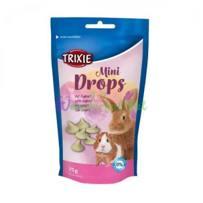 Лакомство для кроликов и морских свинок Trixie Mini Drops 75 г (йогурт)