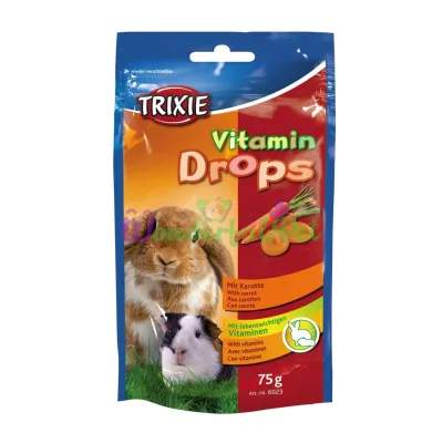 Ласощі для кроликів та морських свинок Trixie Vitamin Drops 75 г (морква)