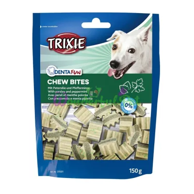 Trixie Denta Fun Chew Bites 150 g for Dogs (Parsley & Mint)