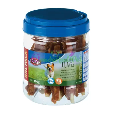ΠΠ°ΠΊΠΎΠΌΡΡΠ²ΠΎ Π΄Π»Ρ ΡΠΎΠ±Π°ΠΊ Trixie PREMIO Chicken Flags 400 Π³ (ΡΡΠΊΠ°)