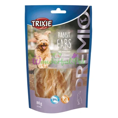 Ласощі для собак Trixie PREMIO Rabbit Ears 80 г (курка та кролик)