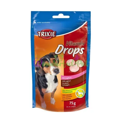 Лакомство для собак Trixie Vitamin Drops 75 г (йогурт)