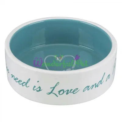 Trixie Pet's Home Ceramic Bowl 300 ml / 12 cm (Turquoise)