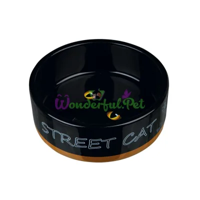 Миска керамическая Trixie Street Cat 300 мл / 12 см (в цветовом ассортименте)