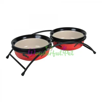 Trixie Eat on Feet Ceramic Bowls on Stand 2 x 300 ml / 12 cm