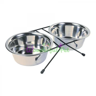 Миски металлические на подставке Trixie Eat on Feet 2 x 750 мл / 15 см