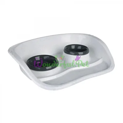 Trixie Plastic Bowls on Stand 250 ml / 9 cm, 300 ml / 11 cm (Assorted Colors)