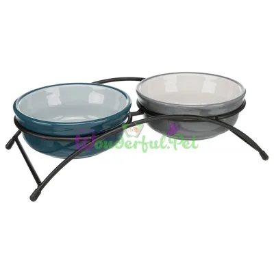 Набір мисок Trixie Eat on Feet Sea Wave ceramic 2x600 мл