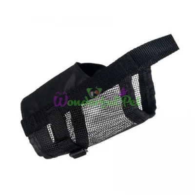 Trixie Polyester Muzzle with Mesh Insert L 18-28 cm / 26-42 cm (Black)