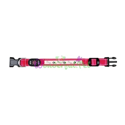 Ошейник Trixie полиэстеровый светящийся USB Flash S-M 30-40 см / 25 мм (красный)
