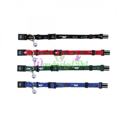 Trixie Kitten Collar with Cat Print, Nylon (assorted colours)