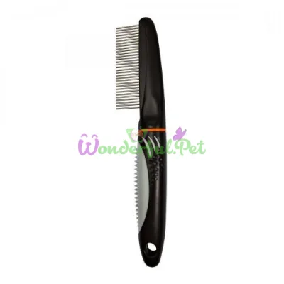 Trixie Comb with Plastic Handle and Rotating Fine Medium Teeth, 22 cm