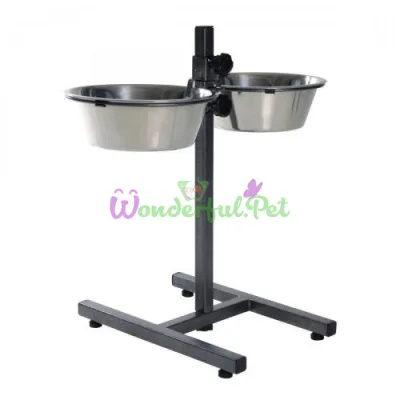 Стійка з мисками для собак Trixie 2 x 2,8 л / 24 см, h=50 см