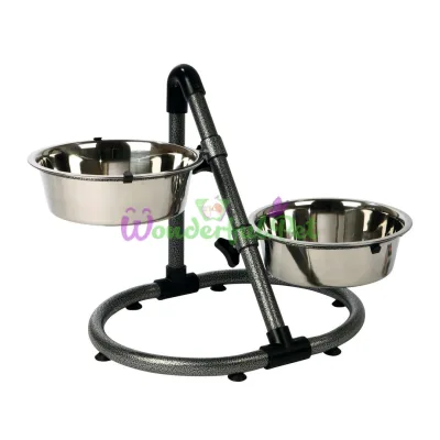 Стойка с мисками для собак Trixie круглая 2 x 2,8 л / 24 см, h=38 см