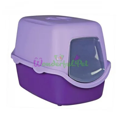 Trixie Closed Cat Toilet Vico 40 x 40 x 56 cm (plastic, color: purple)