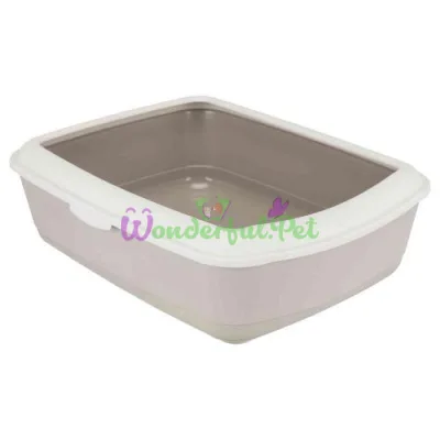 Туалет для кошек Trixie с бортиком Classic 37 x 15 x 47 см (пластик, цвет: бежевый)